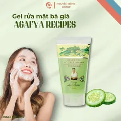 Sữa rửa mặt gel bà già Agafya Recipes tinh chất dưa leo nhập khẩu Nga sạch bụi bẩn phù hợp với mọi loại da