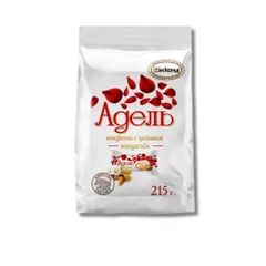 Kẹo Chocolate phủ dừa Nga gói 215g Adelle Akkond  nhập khẩu thơm ngon