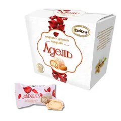 Kẹo Chocolate phủ dừa Nga gói 215g Adelle Akkond  nhập khẩu thơm ngon