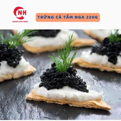 Trứng cá tầm đen đóng hộp thủy tinh 220g Tsar nhập khẩu Nga thơm ngon ăn liền với sushi, salad Food