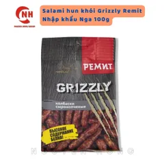 Salami que hun khói Grizzly 100g , xúc xích ăn liền Nga Ăn Vặt Food Thức Ăn