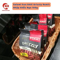 Salami que hun khói Grizzly 100g , xúc xích ăn liền Nga Ăn Vặt Food Thức Ăn