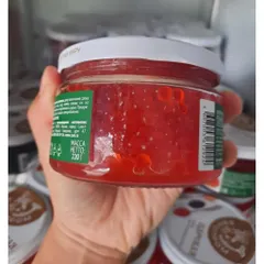 Trứng cá hồi đỏ Nga nhập khẩu 220g hộp thủy tinh ăn liền Thức Ăn Bột Ăn Vặt Chua Food Chè