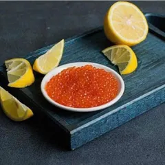 Trứng cá hồi đỏ Nga nhập khẩu 220g hộp thủy tinh ăn liền Thức Ăn Bột Ăn Vặt Chua Food Chè