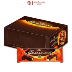 Kẹo socola babaevsky nhân cam và hạt phỉ 165g nhập khẩu Nga thơm ngon chocolate snack ăn vặt