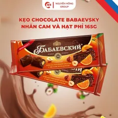 Kẹo socola babaevsky nhân cam và hạt phỉ 165g nhập khẩu Nga thơm ngon chocolate snack ăn vặt