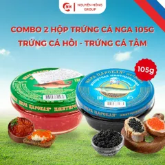 Combo 2 hộp trứng cá Nga ăn liền 105g nhập khẩu chính hãng Food ăn vặt food Food Ăn Vặt