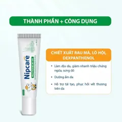 Gel bôi Nipcare Mild Itch Relief 15g - giảm ngứa, dịu da cho bé khi muỗi đốt, chàm sữa, hăm
