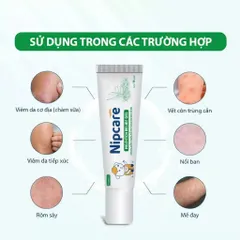 Gel bôi Nipcare Mild Itch Relief 15g - giảm ngứa, dịu da cho bé khi muỗi đốt, chàm sữa, hăm