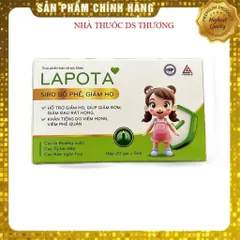 LAPOTA Siro bổ trợ đường hô hấp 20 gói x 5ml hỗ trợ giảm ho và đau họng