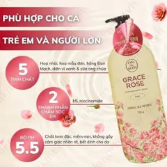 Sữa Tắm On The Body Hương Grace Rose Chai 730ml [hàng nhập khẩu full vat]