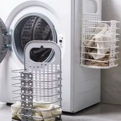 [ TẶNG MÓC TREO] Combo 2 giỏ đựng đồ gấp gọn thông minh , giỏ treo tường đựng quần áo đồ dùng nhà tắm