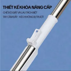 Cây Lau Nhà Tự Vắt Bông San Hô 45cm, Chổi Lau Nhà Tự Vắt Xoay 360 Độ Sợi Microfiber Siêu Thấm  -