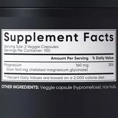iên uống bổ sung Magie Sports Research Chelated Magnesium Glycinate 160mg 200 Veggie Capsules