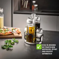 Set 4 lọ đựng gia vị kèm giá để Gefu Kippo Vinegar-Oil and Spice Cruet Stand 33734