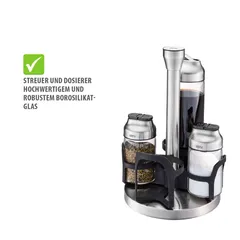 Set 4 lọ đựng gia vị kèm giá để Gefu Kippo Vinegar-Oil and Spice Cruet Stand 33734