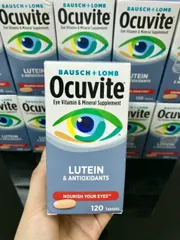 Viên uống Bausch + Lomb Ocuvite Lutein & Antioxidants |120 viên| Tăng cường thị lực/Bảo vệ thị giác & Ngăn ngừa thoái hóa điểm vàng [S/P Chuẩn Mỹ]