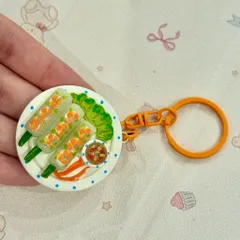Móc khoá Gỏi cuốn tôm thịt - món ăn Việt Nam
