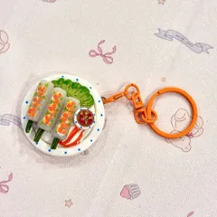 Móc khoá Gỏi cuốn tôm thịt - món ăn Việt Nam