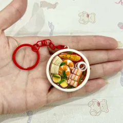 Móc khoá - Nam châm món Bún mắm - món ăn Việt Nam