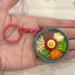 Móc khoá - Nam châm Cơm trộn Bibimbap - món ăn Hàn Quốc