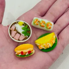 Mô hình món ăn Việt Nam Phở Bò - Bánh mì - Bánh xèo - Gỏi cuốn