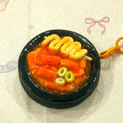 Móc khoá - Nam châm món Bánh gạo cay - Tokbokki - món ăn Hàn Quốc