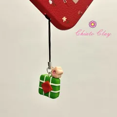 Dây treo điện thoại Bánh chưng - Hoa đào