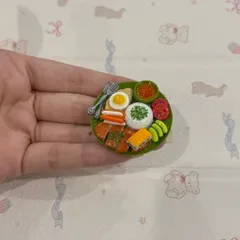 Mô hình Dĩa cơm tấm mini nhà búp bê