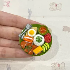 Mô hình Dĩa cơm tấm mini nhà búp bê
