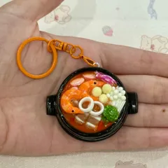 Móc khoá Mì cay đựng trong tô kiểu Hàn Quốc