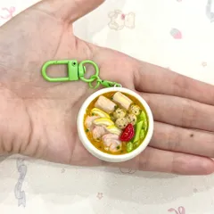 Móc khóa món Bún dọc mùng - Bún bung