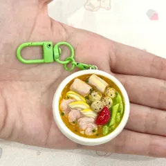 Móc khóa món Bún dọc mùng - Bún bung