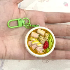 Móc khóa món Bún dọc mùng - Bún bung