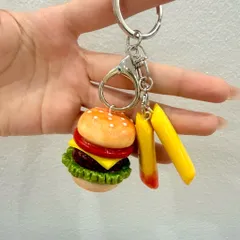 Móc khoá Hamburger và Khoai tây chiên