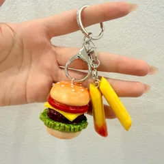 Móc khoá Hamburger và Khoai tây chiên