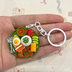 Móc khoá Cơm tấm Sài Gòn tinh xảo - món ăn Việt Nam