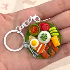 Móc khoá Cơm tấm Sài Gòn tinh xảo - món ăn Việt Nam