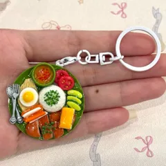 Móc khoá Cơm tấm Sài Gòn tinh xảo - món ăn Việt Nam