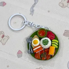 Móc khoá Cơm tấm Sài Gòn tinh xảo - món ăn Việt Nam