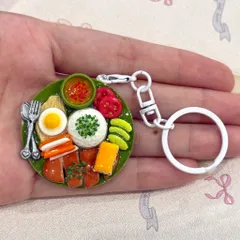Móc khoá Cơm tấm Sài Gòn tinh xảo - món ăn Việt Nam