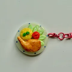 Móc khoá món Cơm gà xối mỡ - món ăn Việt Nam