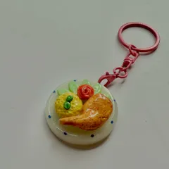 Móc khoá món Cơm gà xối mỡ - món ăn Việt Nam