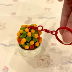 Móc khoá - Mô hình Chậu quất Tết - Vietnamese Tet - Kumquat Tree