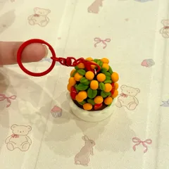 Móc khoá - Mô hình Chậu quất Tết - Vietnamese Tet - Kumquat Tree