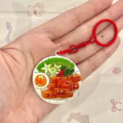 Móc khoá món Chả tôm Thanh Hoá - món ăn Việt Nam