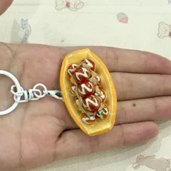 Móc khoá lưu niệm Takoyaki phong cách Nhật Bản