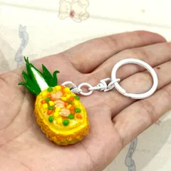 Móc khoá món Cơm chiên quả dứa - món ăn Thái Lan
