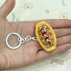 Móc khoá lưu niệm Takoyaki phong cách Nhật Bản