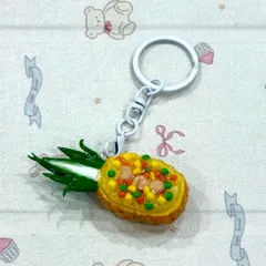 Móc khoá món Cơm chiên quả dứa - món ăn Thái Lan